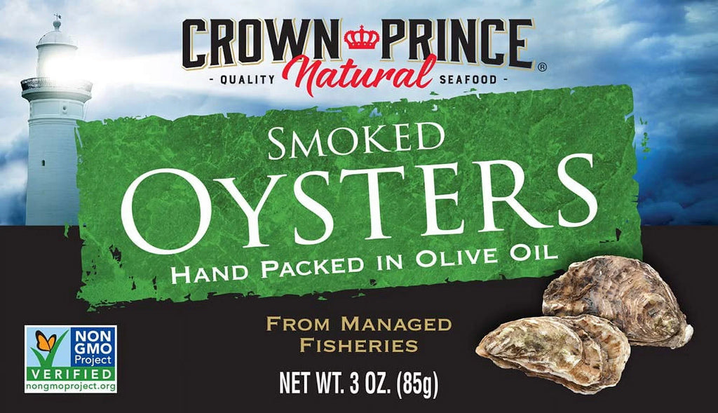 Smoked Oysters in Pure Olive Oil, 3-Ounce Cans (Pack of 18) S945218