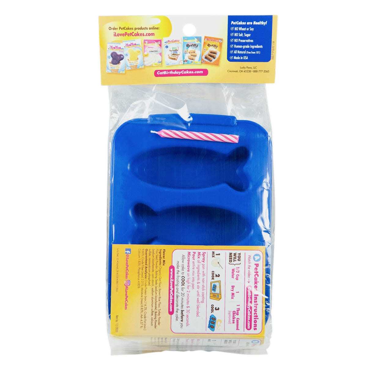 DIY Healthy Frosted Cat Birthday Cake Kit for Small Pets W589619