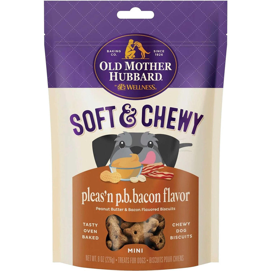 Old Mother Hubbard Soft &amp; Tasty Peanut Butter &amp; Bacon Biscuits Baked Dog Treats Mini - Pet Supplies online store