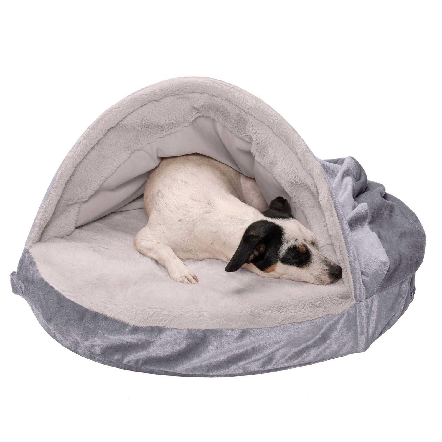 FurHaven Wave Fur &amp; Velvet Snuggery Orthopedic Pet Bed - Pet Supplies online store