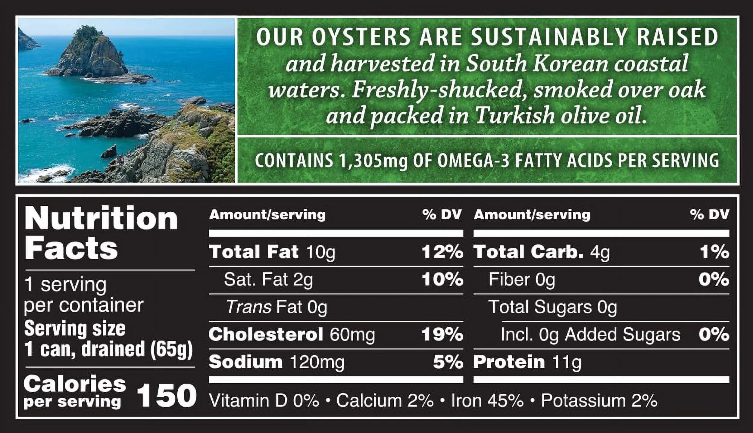 Smoked Oysters in Pure Olive Oil, 3-Ounce Cans (Pack of 18) S945218