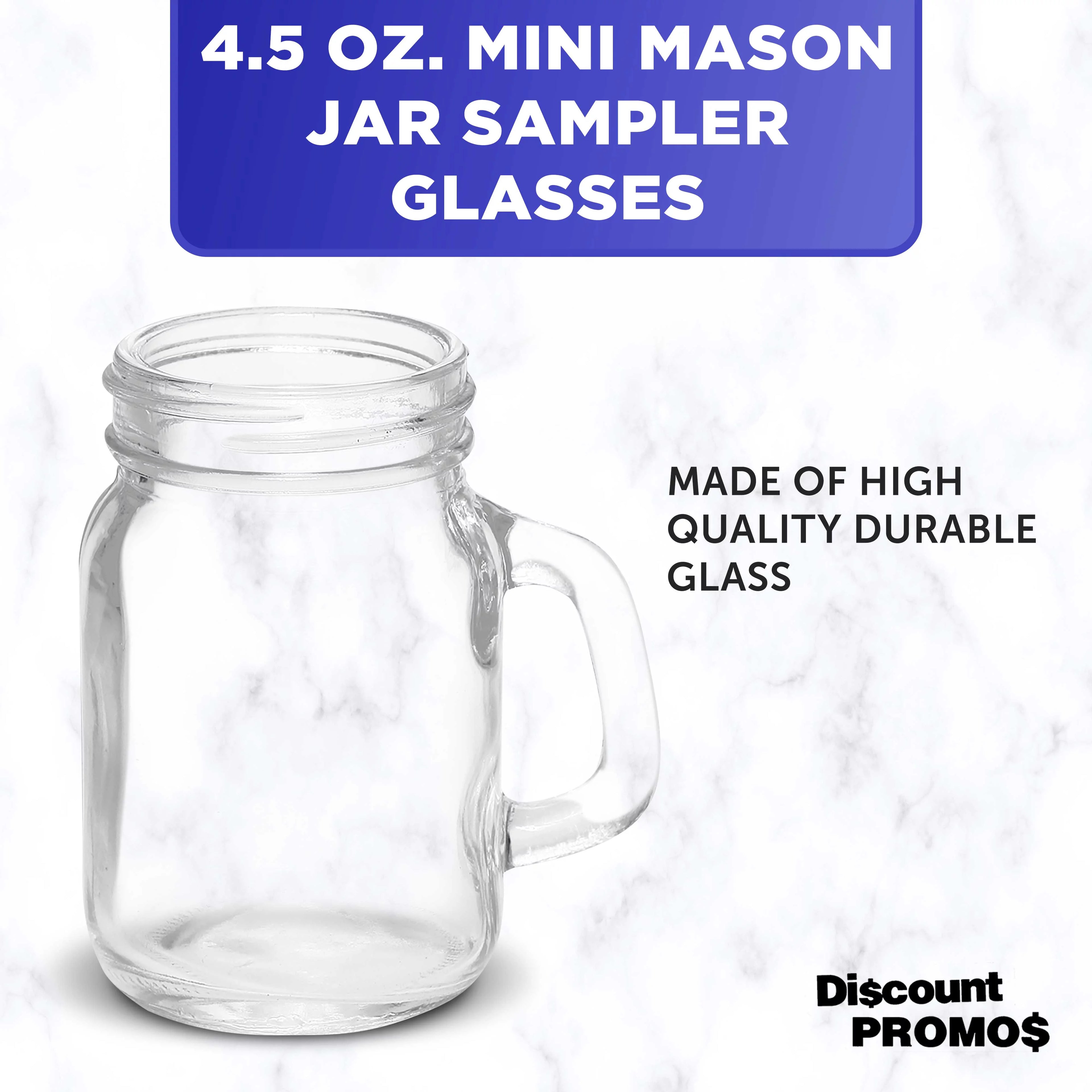 Glass Jar with Handle Set of 10 for Overnight Oats, Spices, Beverages N1905