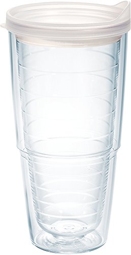Double Walled Insulated Tumbler Travel Cup, 24oz 2pk, Blue Lid V78473