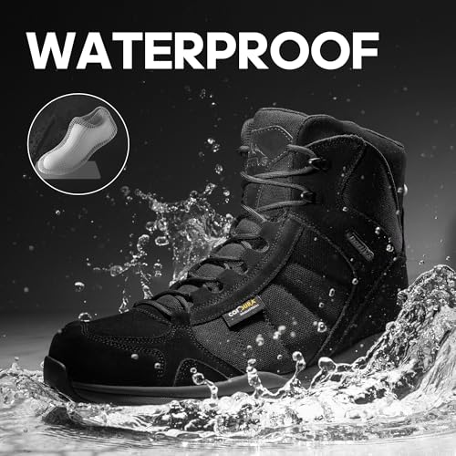 Men's Lightweight Tactical Work Boots for Hiking and Motorcycle S471808