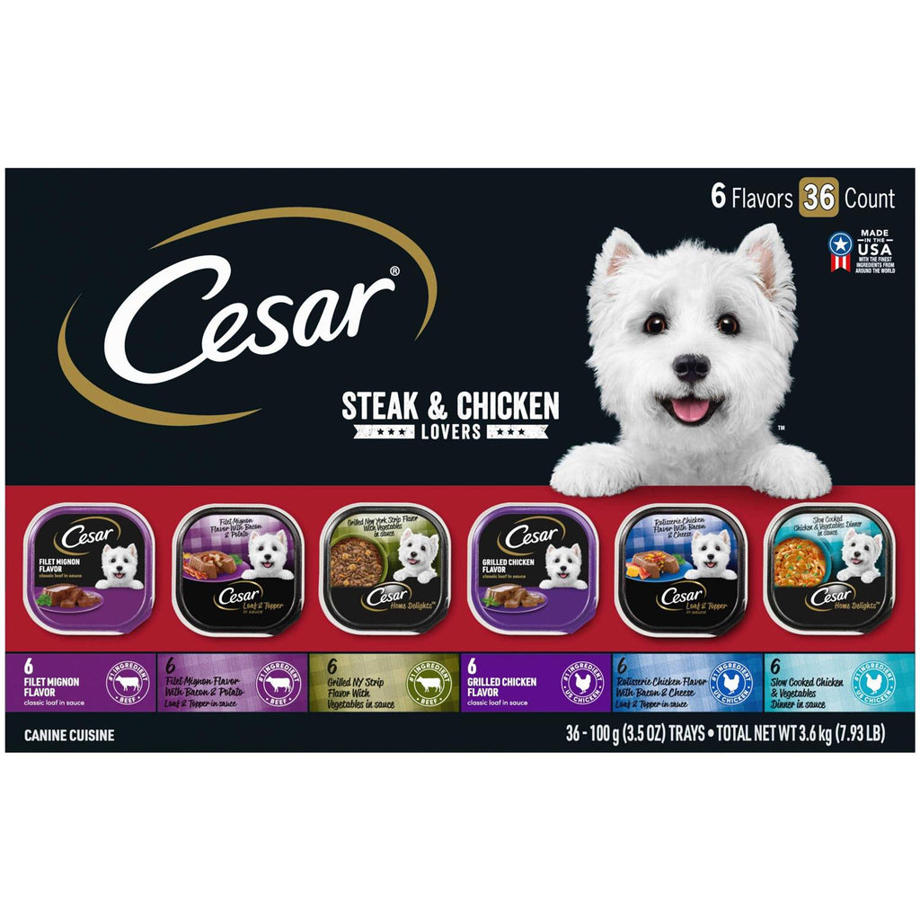 Cesar Steak &amp; Poultry Lovers Variety Pack Dog Food Trays - Pet Supplies online store