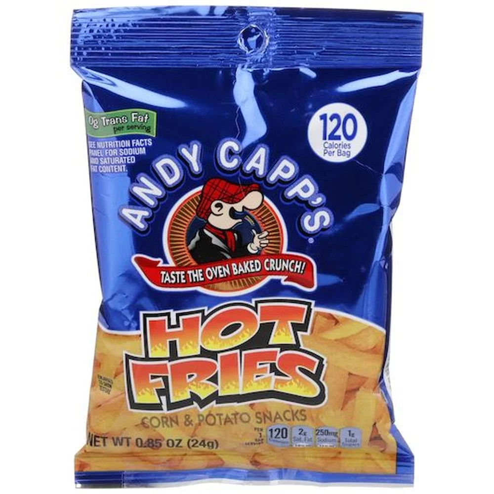 Andy Capp Hot Fries, 0.85 Ounce Bag -- 72 per Case.