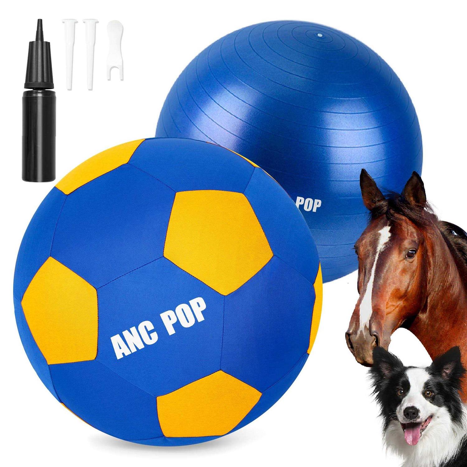 ANC POP Herding Ball for Dogs Horse Ball &amp; Ball Cover 25 Ball for Horses Large with Hand Pump for Play Herding Ball Herding Ball Horse Toys - Pet Supplies online store