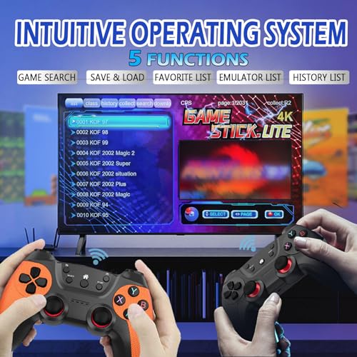 Wireless Retro Gaming Console with 20,000+ Built-in Games and 2.4G Controllers D291906
