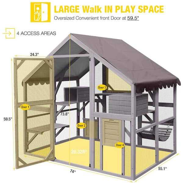 Outdoor Cat Run Enclosure J9208
