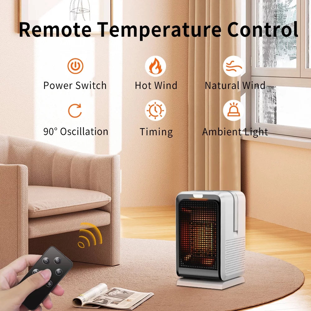 Portable Heater, 90° Oscillation, PTC Ceramic Warm Air Blower X791955
