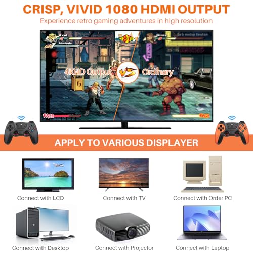 Retro Home Game Console Wireless Double Handle HDMI Output 64G N519