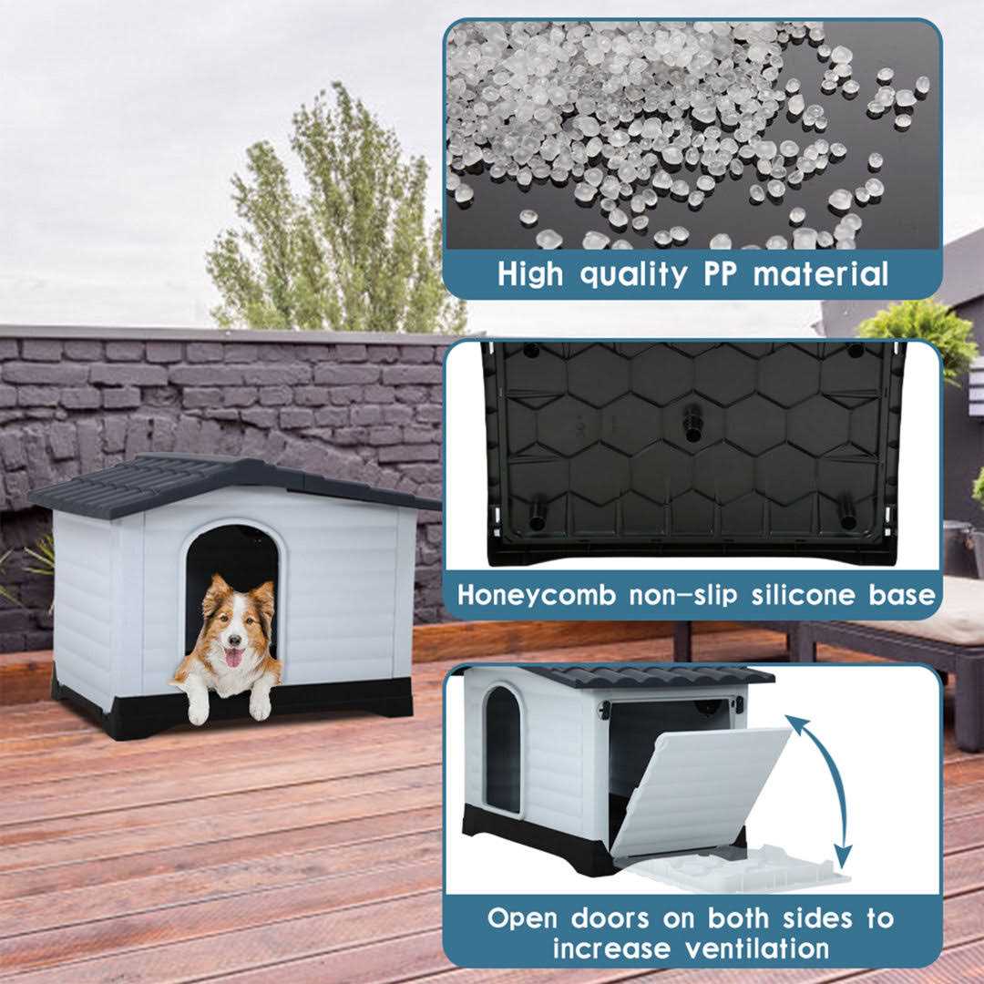 Plastic Dog House for Small, Medium and Large Dogs T728