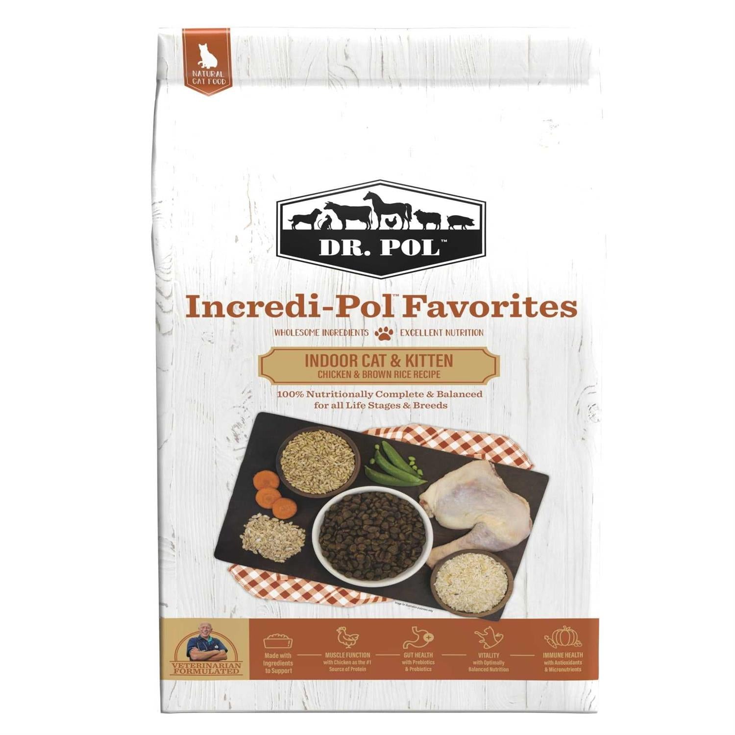 Dr. Pol Incredi-Pol Favorites Chicken &amp; Brown Rice Cat Food - Pet Supplies online store