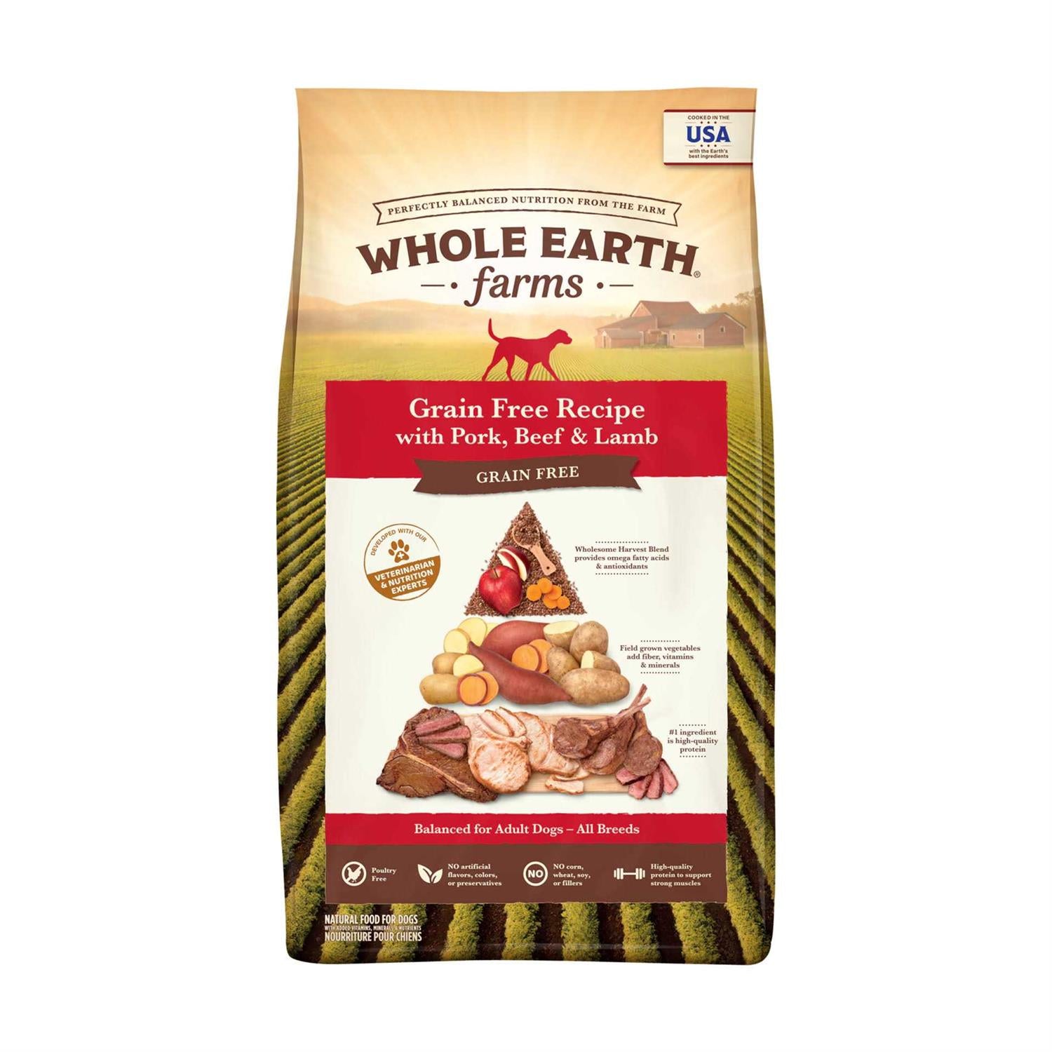 Grain Free Pork Beef & Lamb Recipe Dry Dog Food L963