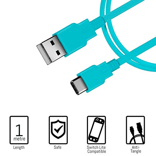 Switch Lite Accessories Bundle with Case, Screen Protector, USB Cable, Games Holder, Grip Case, Headphones, Thumb-Grip Pack K6558