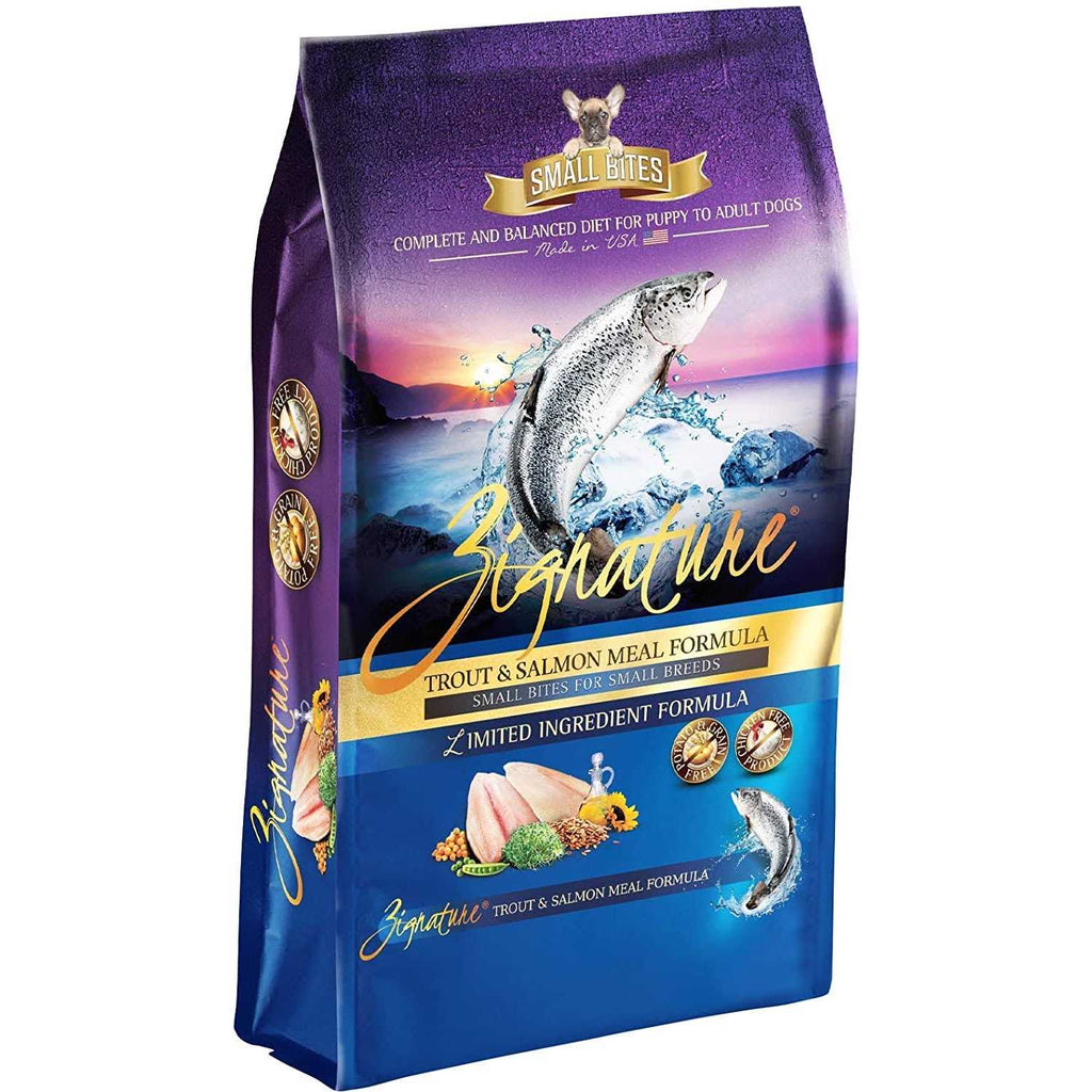Zignature Dry Dog Food Trout &amp; Salmon Formula Small Bites - Pet Supplies online store