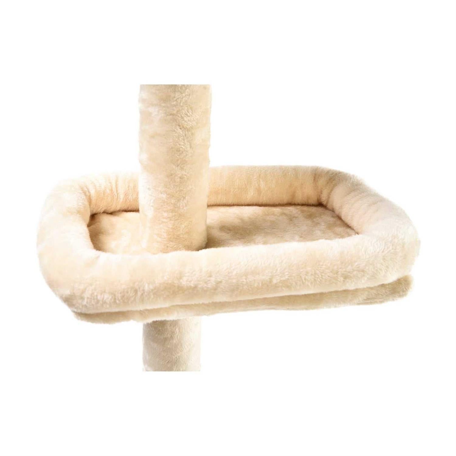 4-Level Carpeted Cat Tree with Bolstered Cat Bed I2873