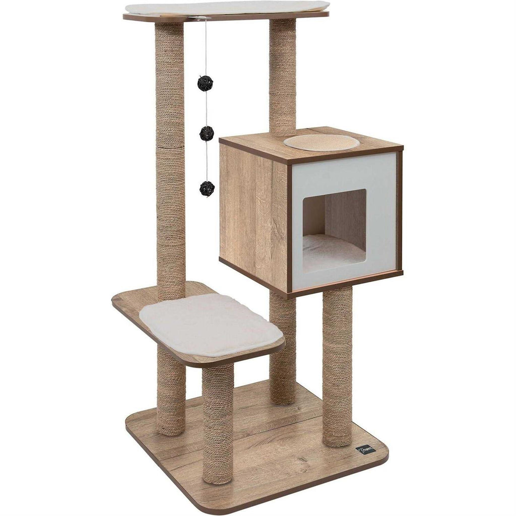 Vesper Cat Tree High Base Oak - Pet Supplies online store