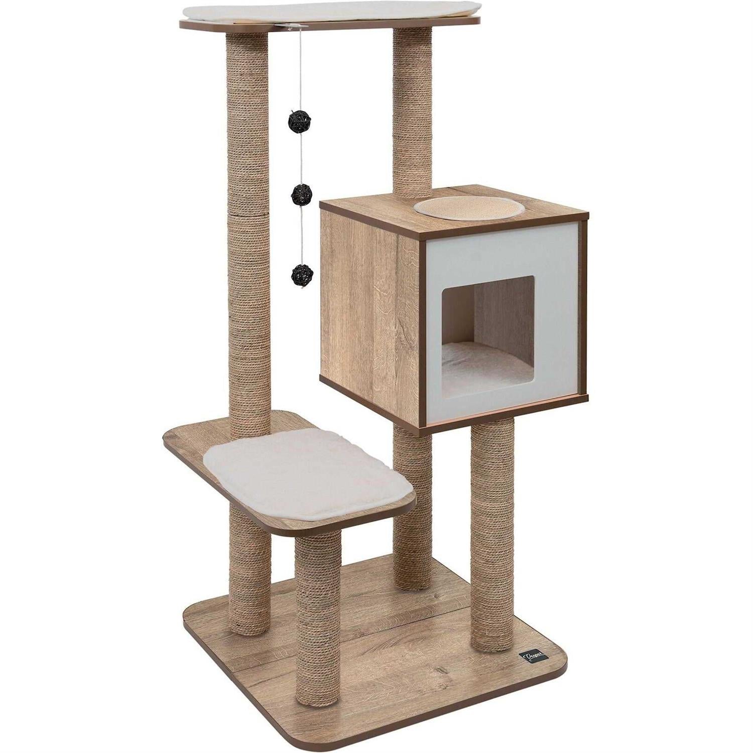 Vesper Cat Tree High Base Oak - Pet Supplies online store