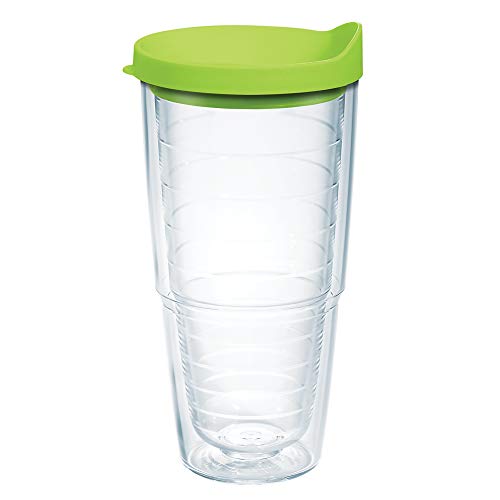 Double Walled Insulated Tumbler Travel Cup, 24oz 2pk, Blue Lid V78473