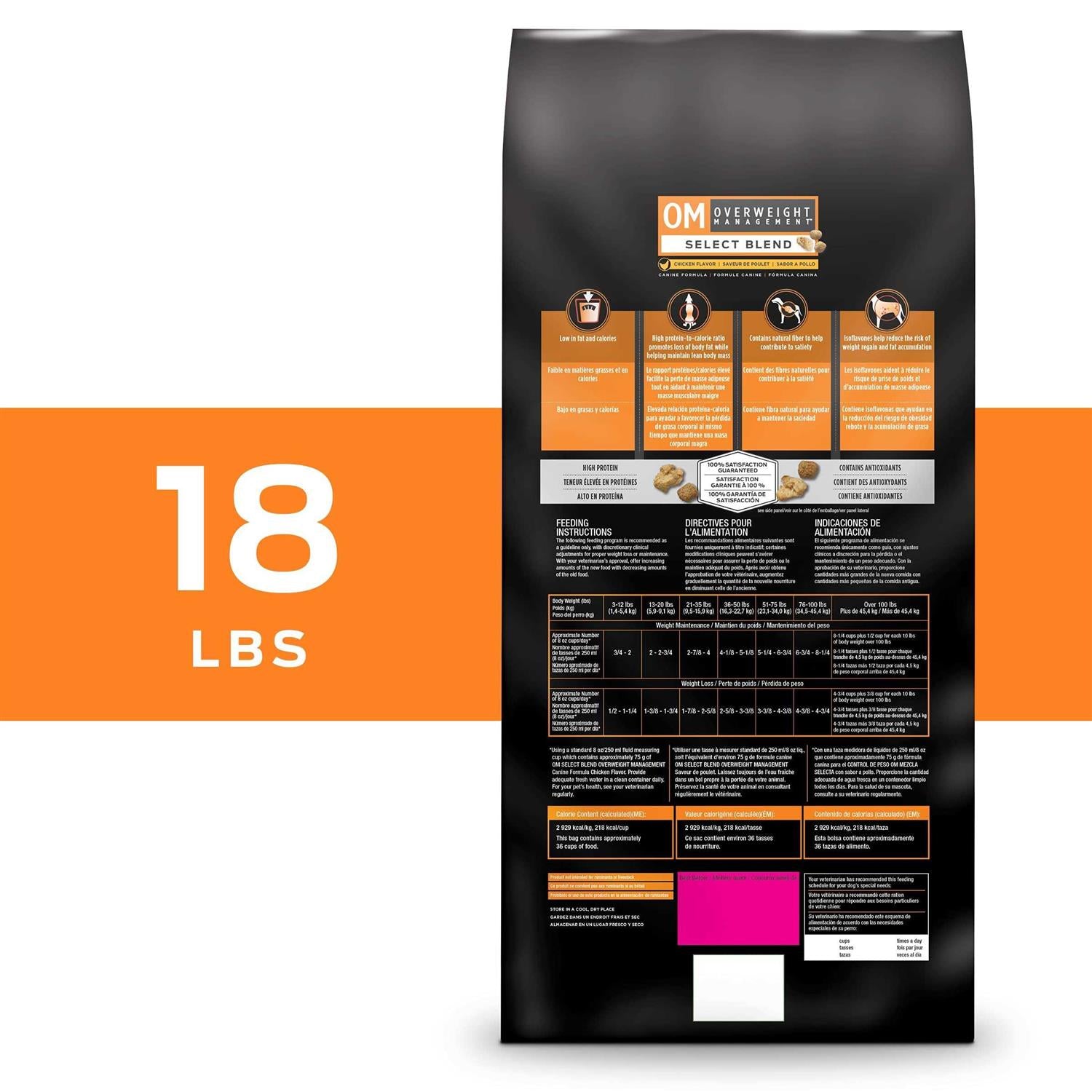 Overweight Management Dry Dog Food E827