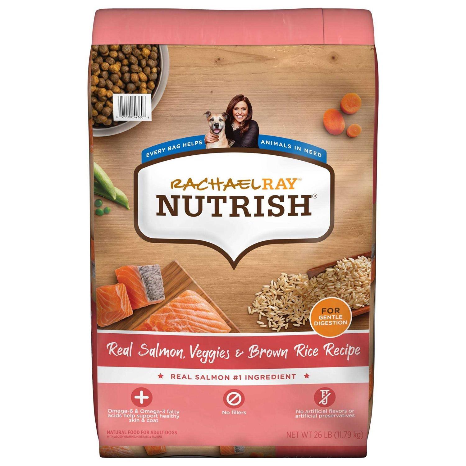 Rachael Ray Nutrish Salmon Veggies &amp; Brown Recipe Dry Dog Food - Pet Supplies online store