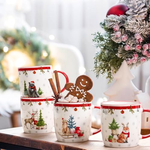 Christmas Mugs Set of 4, 11 Oz S120