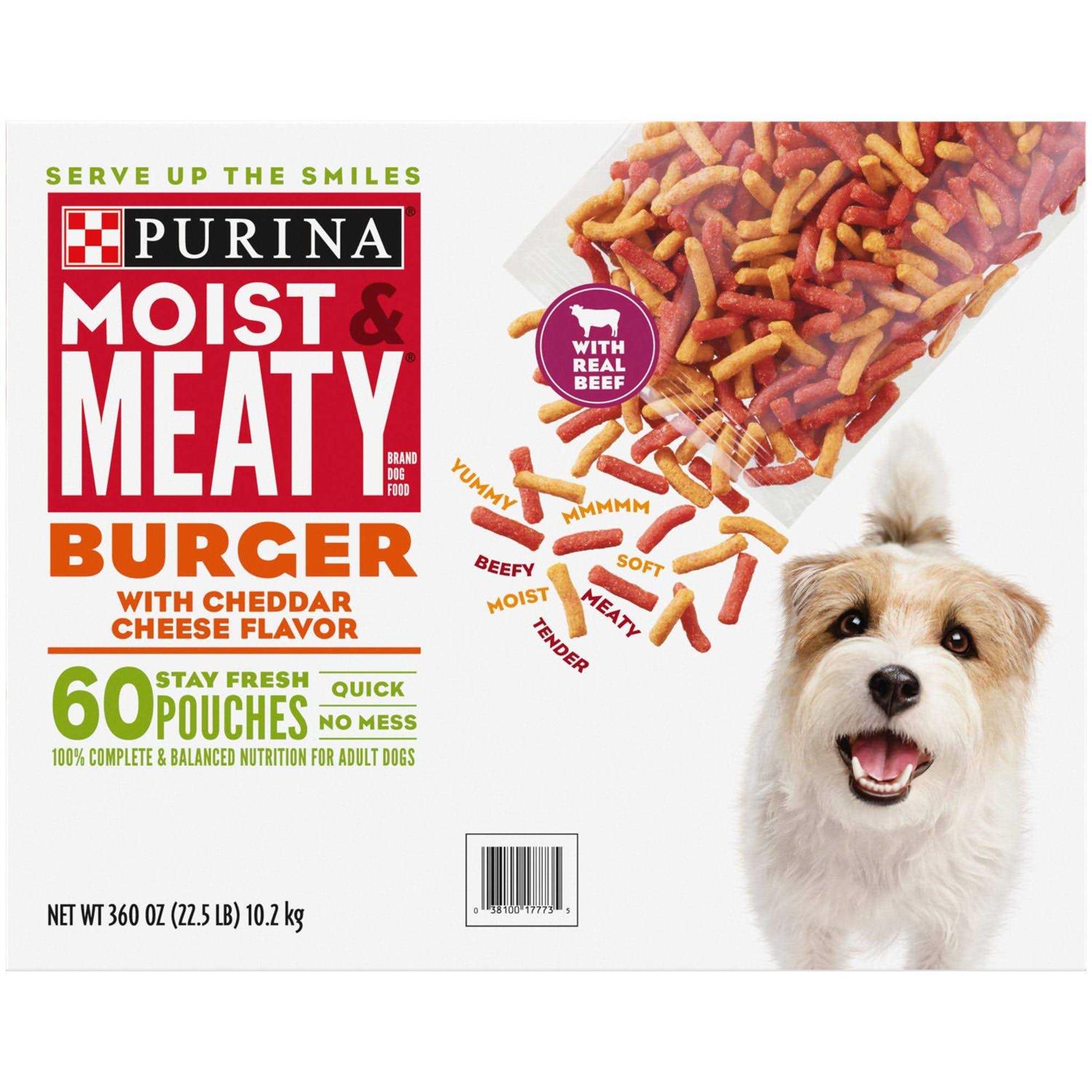 Purina Moist &amp; Meaty Burger with Cheddar Cheese Flavor Dry Dog Food - Pet Supplies online store