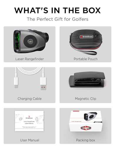 Golf Rangefinder with Slope, 1200Y Laser, 7X Magnification, Flag Lock with Vibration, Magnetic Cart Mount, USB-C Rechargeable L138