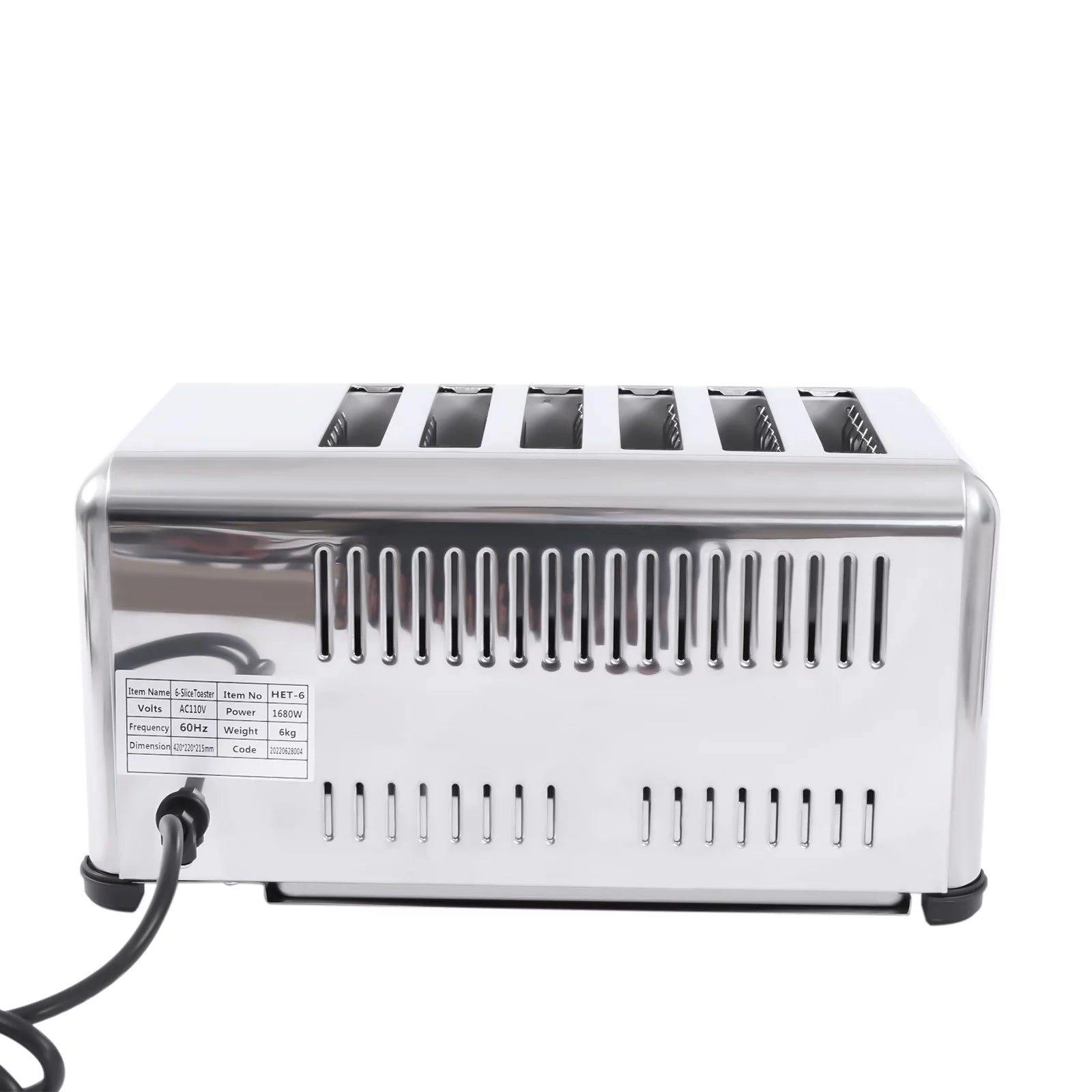Commercial Restaurant Toaster, Stainless Steel Electric Bread Machine Z8451