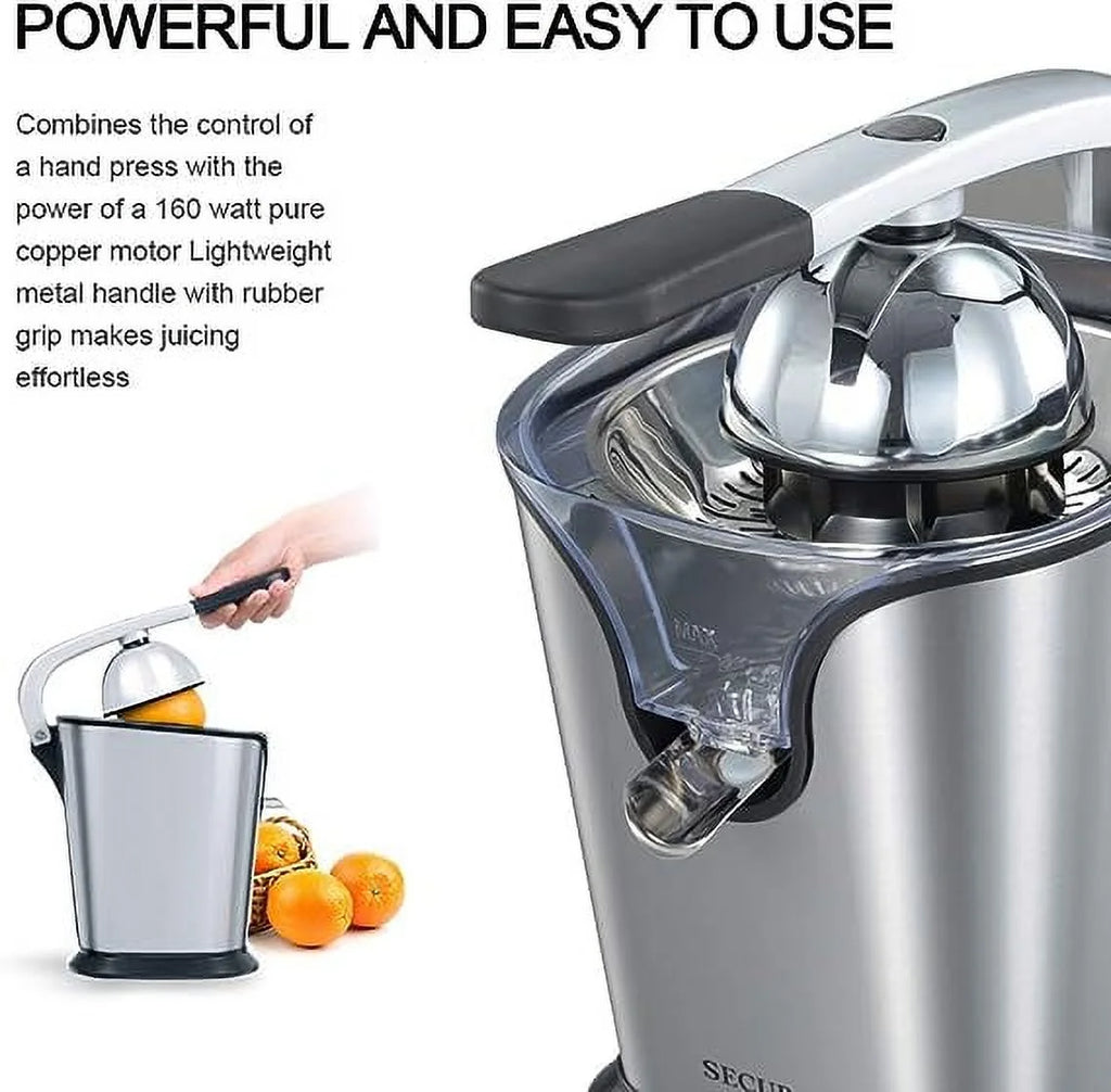 Electric Citrus Juicer Press 160-Watt Stainless Steel J736278