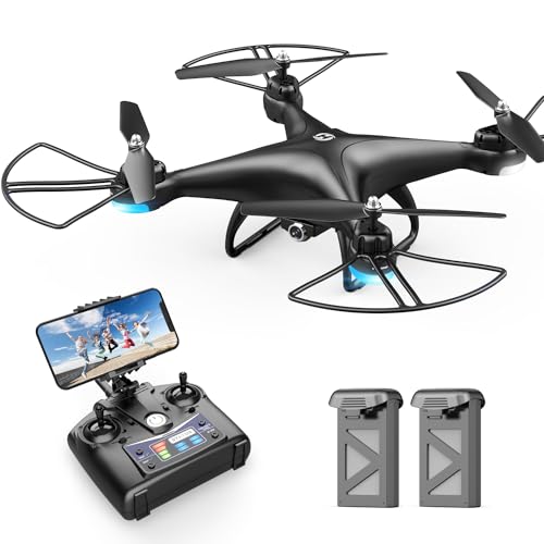 Holy Stone HS110D FPV RC Drone With 1080P HD Camera Live Video 120 Wide Angle WiFi Quadcopter With Gravity Sensor, Voice Control, Gesture Control, Altitude Hold, Headless Mode, 3D Flip RTF 2 Batteries