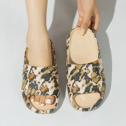 Platform Slides Slippers, Non-Slip Quick Drying Lightweight Shower Shoes W7265
