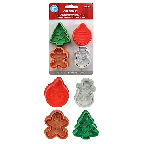 Christmas Pastry and Cookie Cutter Set of 4, Assorted Designs, 2 Inches L6397