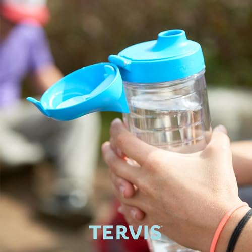 Double Walled Insulated Tumbler Travel Cup, 24oz 2pk, Blue Lid V78473