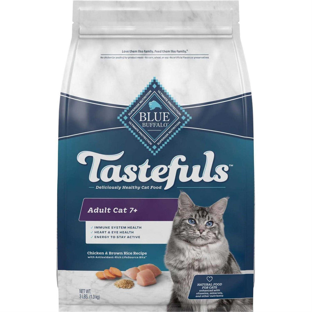 Blue Buffalo Healthy Aging Chicken &amp; Rice Mature Dry Cat Food - Pet Supplies online store
