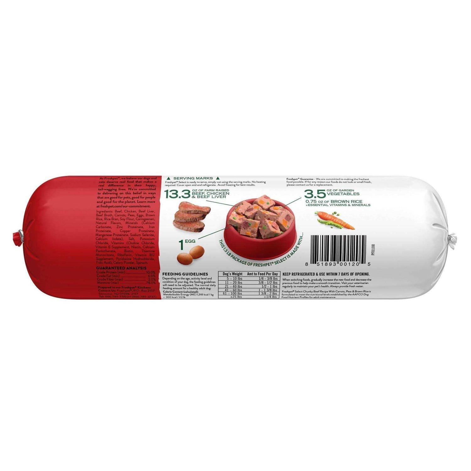 Chunky Beef Recipe Dog Food Q344