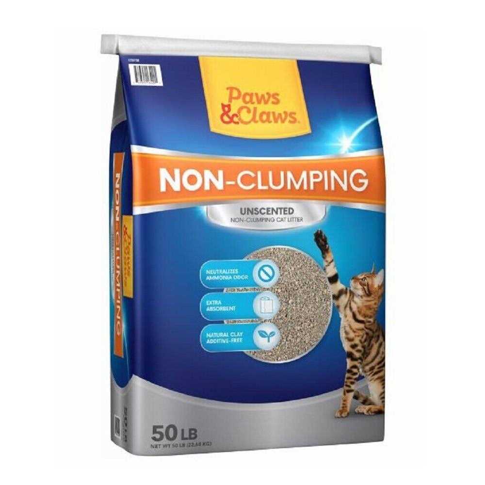 Paws &amp; Claws Non-Clumping Unscented Clay Cat Litter - Pet Supplies online store