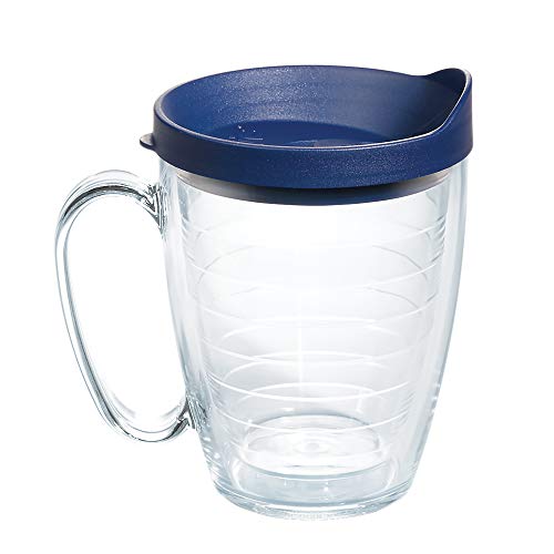 Double Walled Insulated Tumbler Travel Cup, 24oz 2pk, Blue Lid V78473