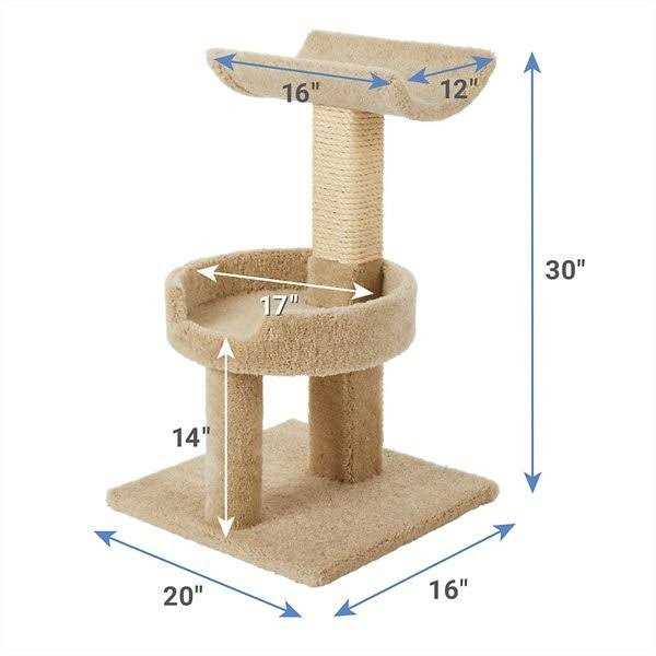 32-in Real Carpet Wooden Cat Tree U480