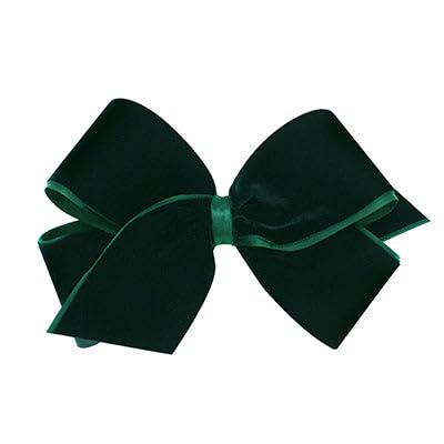 Girls' Velvet Hair Bow on No-Slip Clip, Satin Lining, Mini Q60568