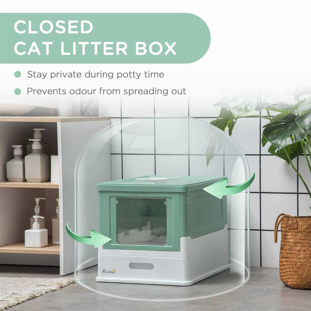 Fully Enclosed Cat Litter Box with Front Entry O4985