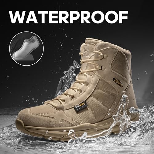 Men's Lightweight Tactical Work Boots for Hiking and Motorcycle S471808