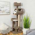 Frisco 69-in Real Carpet Wooden Cat Tree - Pet Supplies online store