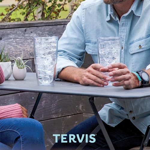 Double Walled Insulated Tumbler Travel Cup, 24oz 2pk, Blue Lid V78473