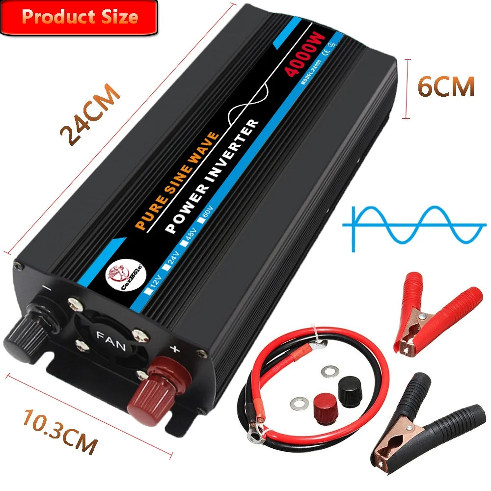 4000W Pure Sine Wave Inverter DC12V to AC120V Q3676