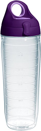 Double Walled Insulated Tumbler Travel Cup, 24oz 2pk, Blue Lid V78473
