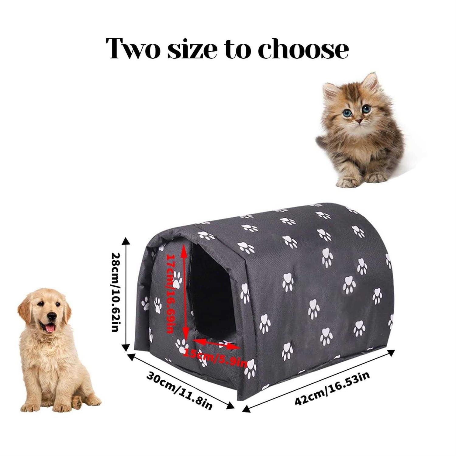 Outdoor Feral Cat House Winter Weatherproof Foldable Thicken Shelter N1185