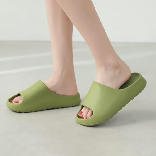 Platform Slides Slippers, Non-Slip Quick Drying Lightweight Shower Shoes W7265
