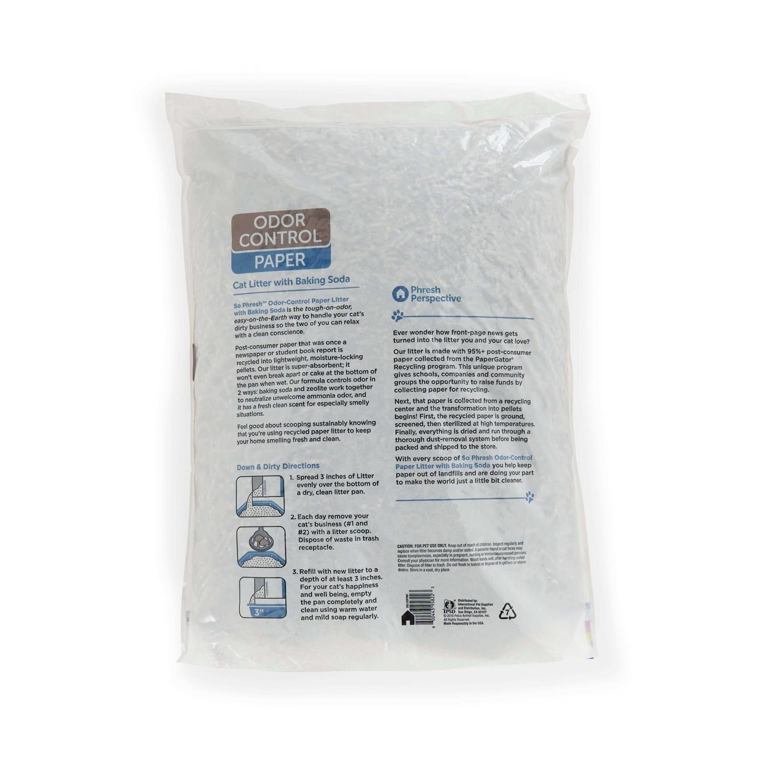 Odor Control Paper Pellet Cat Litter C60412